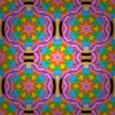 Turuncu, mavi ve pembe renkler. Güzel arka plan. O-ebilmek var olmak kroki üzerinde kullanılan, kupa baskı, Bebek giyim, kutuları vb kaydırma. Vektör - hisse senedi. Dikişsiz güzel kumaş desen. Doodles'ın şirin desen.