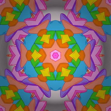 Sorunsuz kroki güzel arka plan. Doodles'ın turuncu, mavi ve pembe renkler. Kağıt vektör illüstrasyon kaydırma için soyut desen.