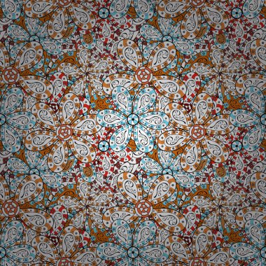 Çiçekleri, deniz kabukları, mandalaları ve suluboya efektleriyle donanma geçmişi. Yatak çarşafları, ceket, paket tasarımı, kumaş ve moda kavramları için tekstil baskısı. Kusursuz etnik tasarım.