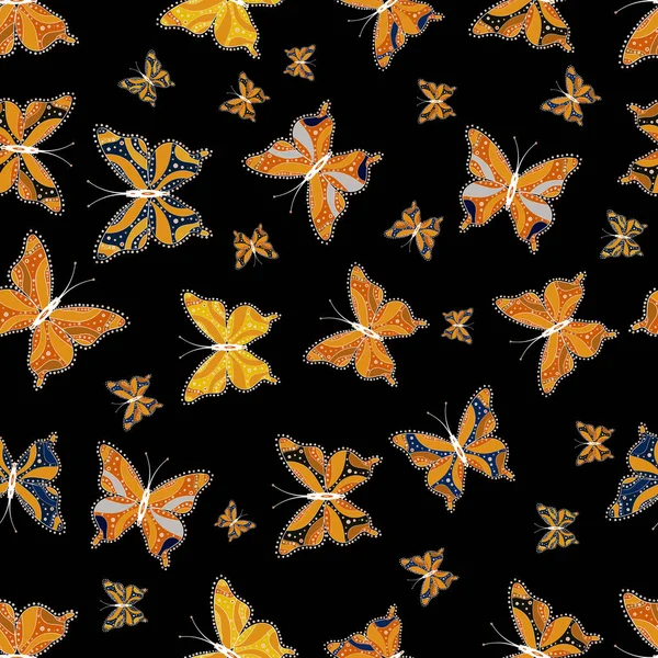 Textura Tela Mariposa Bastante Transparente Con Secante Amarillo Negro Naranja — Vector de stock