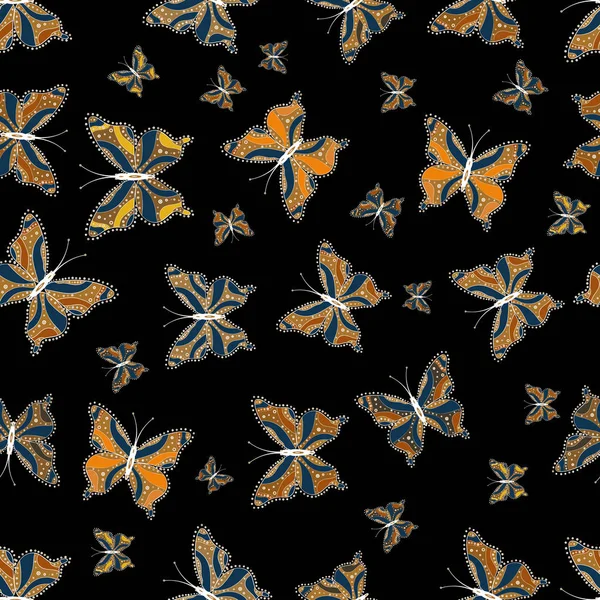 Papillon Mignon Coloré Parfait Pour Les Textures Surface Croquis Arrière — Image vectorielle