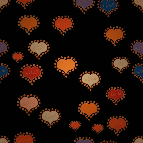 Абстрактный Бесшовный Любовный Узор Девичий Повторяющийся Фон Сердцами Рисующий Стиле — стоковый вектор