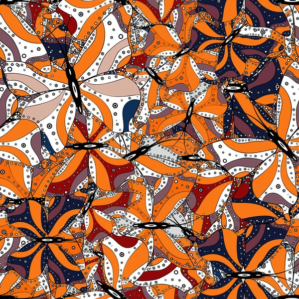 ビンテージ スタイル オレンジ 白と黒の水カラー フィルター効果の写真 ベクトルの図 自然蝶の高品質 — ストックベクタ