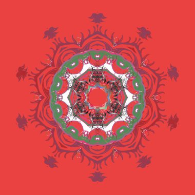 Kar taneleri kış, vektör arka plan. Yüzey, ambalaj kağıdı, pembe, mor ve kırmızı renkler üzerinde kar tanesi için yinelenen doku.