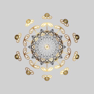 Vektör sevimli kar taneleri renkli arka plan üzerinde. Vektör kar taneleri desen. Vektör çizim.