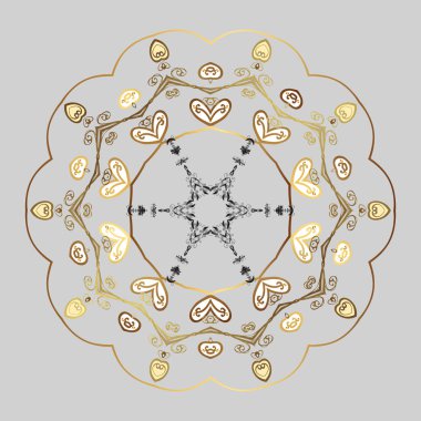 Vektör çizim. Kışın kar Aralık sezon. Doodle kroki satırlarındaki kar taneleri simgesi.