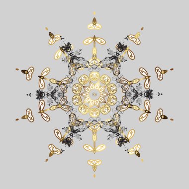 Vektör çizimi. Kışın sembolü. Kar tanesi kışı. Renkli arkaplanda izole suluboya kar taneleri.