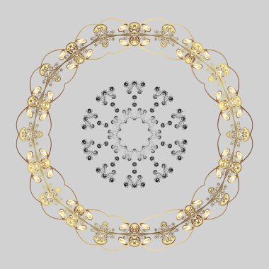 Vektör çizim. Snowflakes desen. Renk arka plan üzerinde izole soyut kar taneleri ile düz tasarım. Vektör kar taneleri arka plan. Kar tanesi renkli desen.