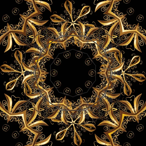 Ilustración Vectorial Fondo Abstracto Vectorial Con Elementos Repetitivos Patrón Dorado — Archivo Imágenes Vectoriales