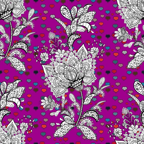 Aquarell Nahtlose Muster Für Textilien Handgezeichnete Blume Nahtlose Muster Fliese — Stockvektor