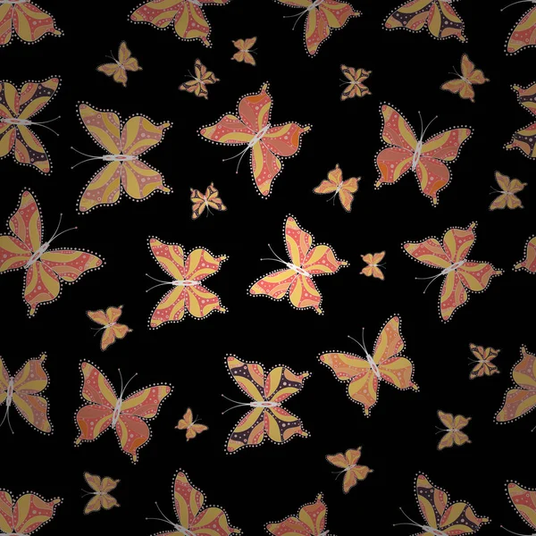 Vektor Florales Nahtloses Muster Mit Schmetterlingen Geeignet Für Papier Stoff — Stockvektor