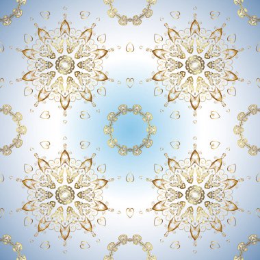 Soyut süs eşyasıyla kusursuz desen. Vektör süslemeleri, arka plan. Mandalas ile kusursuz desen.