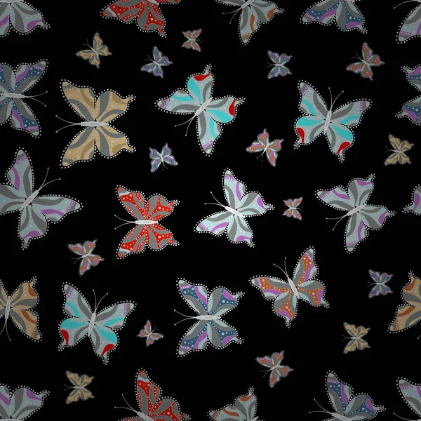 Ομορφιά Στη Φύση Χωρίς Ραφή Πρότυπο Όμορφη Πεταλούδα Που Φέρουν — Διανυσματικό Αρχείο