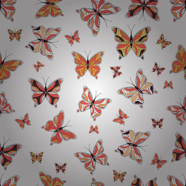 重复昆虫织物的艺术品素描 漂亮的无缝的蝴蝶布纹理与吸墨纸粉红色 黑色和白色 向量例证 春蝶可爱的主题 — 图库矢量图片