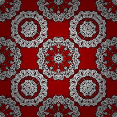 El ile zarif öğe üzerinde kırmızı, beyaz ve siyah renkler çizimi. Vektör çizim.