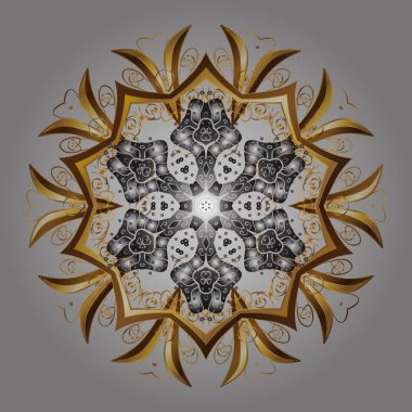 Vektör çizim. Noel, yeni yıl moda parmak için tatil tasarım. Şirin tasarımı. Altın kar tanesi. Kar taneleri arka plan ile Noel arka plan.