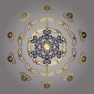 Arabesk ve çiçekli doğu vektör deseni. Geleneksel klasik süs. Arabesk ile klasik desen.