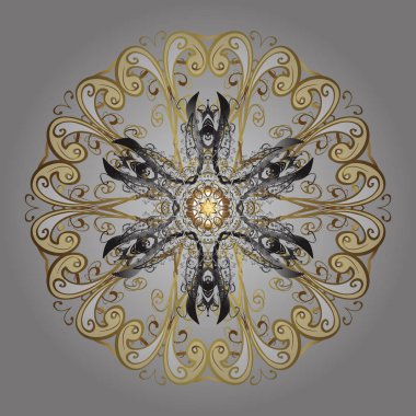 Noel şirin arka plan kar taneleri arka plan ile. Renkler. Tatil tasarım Noel ve yeni yıl moda için yazdırır. Vektör çizim. Altın kar tanesi.