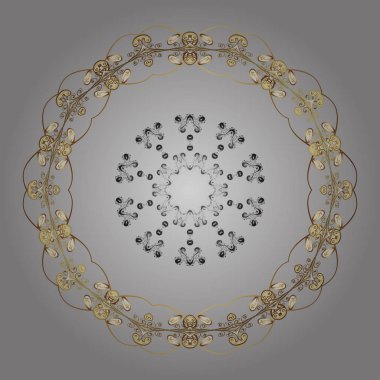 Kar tanesi süs desen. Snowflakes desen. Kar taneleri arka plan. Düz renkli arka plan üzerinde izole kar taneleri tasarımı. Vektör çizim.