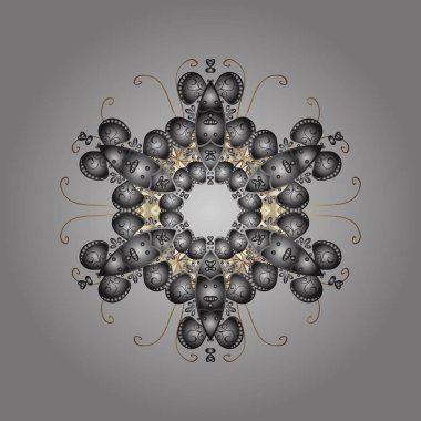 Vektör kar taneleri deseni. Vektör çizimi. Renkli arkaplanda sevimli kar taneleri.