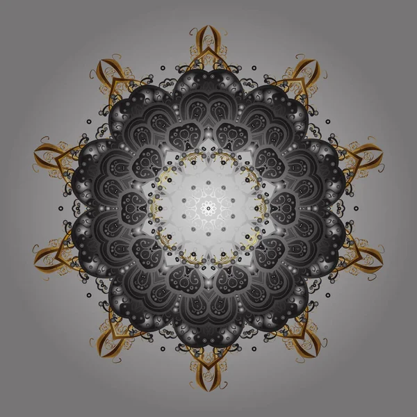 Spitzenmodedruck Für Textilien Volkstümlicher Stil Dekorative Textur Hintergrund Von Mandalas — Stockvektor