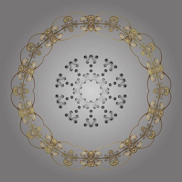Kar tanesi süs desen. Snowflakes desen. Kar taneleri arka plan. Düz renkli arka plan üzerinde izole kar taneleri tasarımı. Vektör çizim.