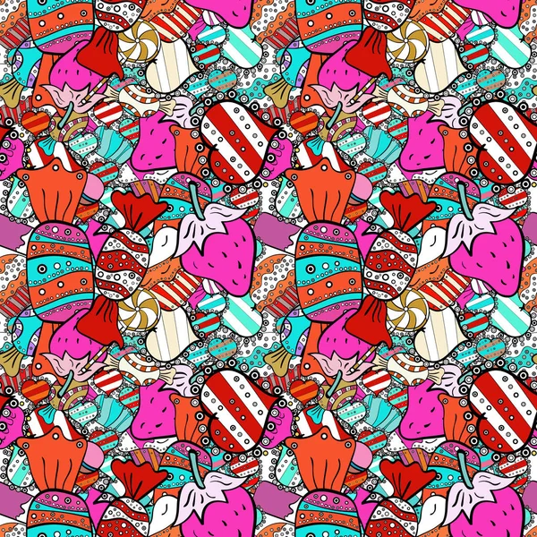 Dulce Para Textiles Tarjetas Diseño Web Deliciosas Costuras Realistas Fondo — Vector de stock