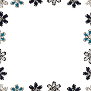 Beyaz, bej ve gri renkler çizimde. Vektör çizim. Seamless modeli. Doodles'ın quadrate çerçeveler.