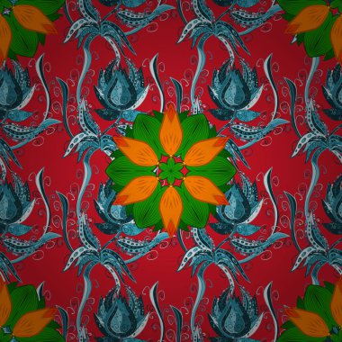 Çiçekli, suluboya desenli kusursuz çiçek deseni. Vektör deseni. Küçük çiçekte güzel bir çiçek deseni..