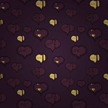 Vektör. Romantik ifade. Tipografi yazı poster. El renkli çekilmiş. Sorunsuz. Tebrik kartları, Sevgililer günü, anneler günü, kadın için ': s gün, kahverengi, siyah ve mor renkler düğün kartları.