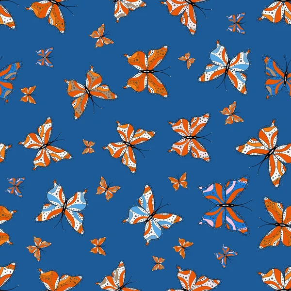 Décor Fond Pour Conception Vêtements Illustration Vectorielle Mignon Motif Papillon — Image vectorielle