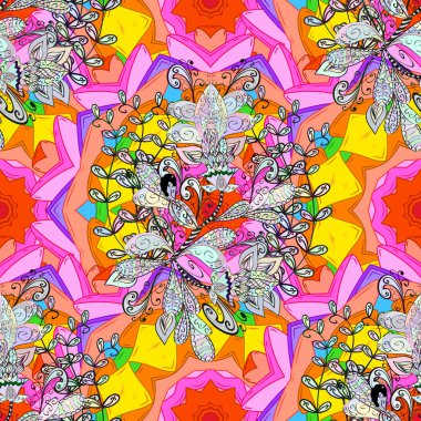 Vektör çizim. Küçük ölçekli çiçek basit şirin desende. Çiçek sorunsuz arka plan Tekstil veya kitap kapakları, üretim, duvar kağıdı, baskı, hediye paketi ve scrapbooking.