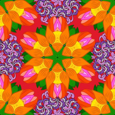 Seamless modeli küçük çiçek. Vektör çizim. Güzel kumaş deseni. Sevimli çiçek arka plan.