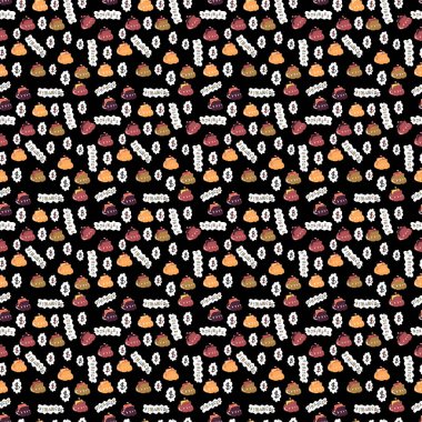 Siyah, beyaz ve pembe renkleri öğelerinde. Vektör çizim. Sorunsuz dolar etiket işareti, para dolar simgesi - doları bill sembolü.