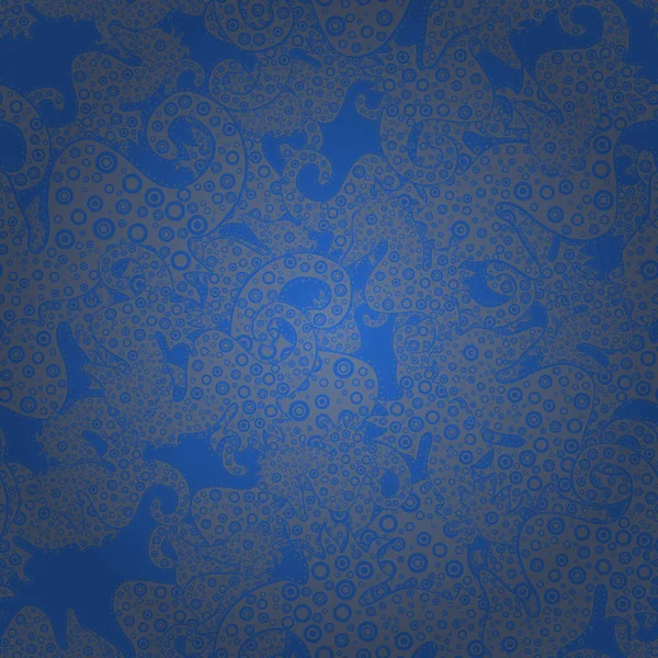 Дизайн Симпатичная Ткань Элементы Синего Цвета Бесшовный Отпечаток Векторная Иллюстрация — стоковый вектор
