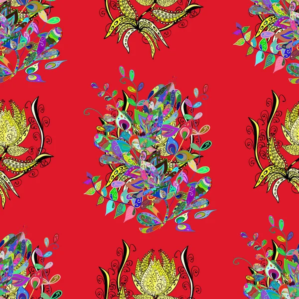 Des Fleurs Éclatantes Placées Abstraitement Illustration Vectorielle Doux Floral Printanier — Image vectorielle