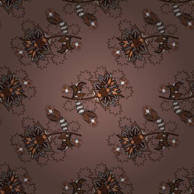 Vektör çizim. Moda kumaş deseni. Dikişsiz Tony kumaş desen. Sevimli çiçek desenli küçük çiçek.