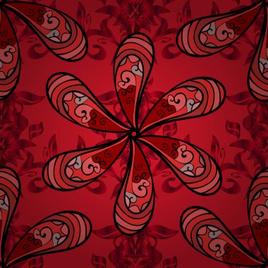 Vektör çizim. Sorunsuz. Sevimli çiçek desenli küçük çiçek.