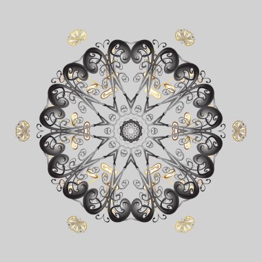 Vektör çizimi. Kar taneleri ve vektör arkaplanlı Noel karalama deseni.