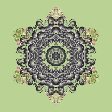 Vintage desen ile arabesk. Geleneksel klasik süs. Oryantal vektör desen arabesk ve çiçek öğeleri.