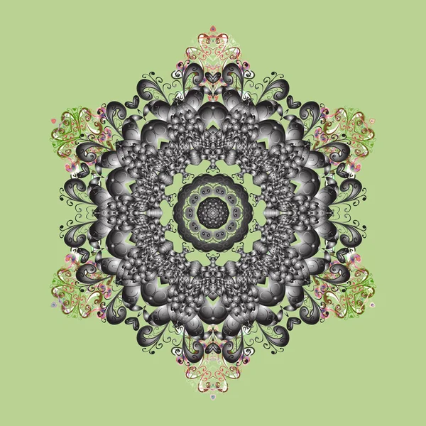 Vintage desen ile arabesk. Geleneksel klasik süs. Oryantal vektör desen arabesk ve çiçek öğeleri.