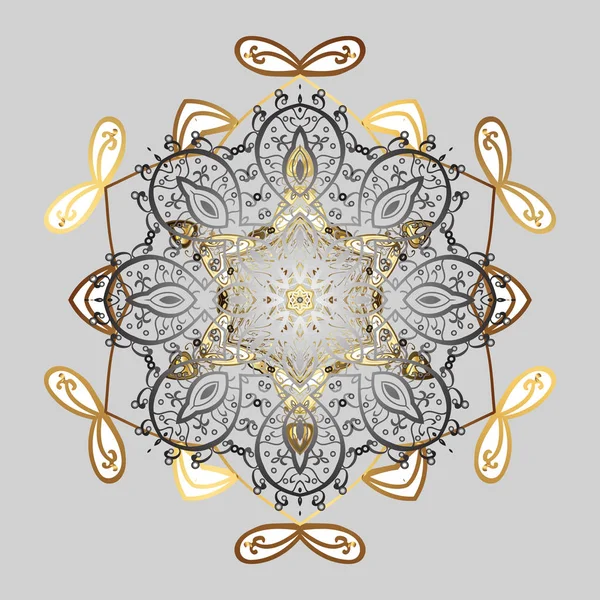 Vektör çizimi. Karalama çizimlerindeki Kar Taneleri ikonu. Kış kar mevsimi Aralık.