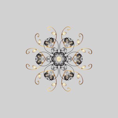 Arabesk ve çiçekli doğu vektör deseni. Geleneksel klasik süs. Arabesk ile klasik desen.