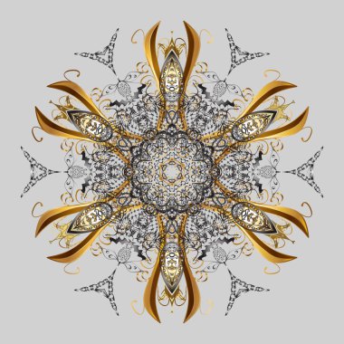 Kar taneleri arka plan. Düz renkli arka plan üzerinde izole kar taneleri tasarımı. Kar tanesi süs desen. Snowflakes desen. Vektör çizim.