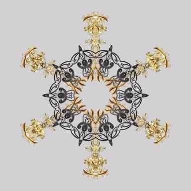 Vektör tasarımı. Kış karalamalar el çekilmiş kar tanesi. Kartpostal ve poster grafik tasarım için Tekstil, kağıt, ambalaj için sevimli, basit vektör kar taneleri çizilmiş stil Noel kış arka planlar el..