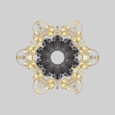 Vektör çizim. Kış. Kış sembolü. Renkli arka plan üzerinde izole suluboya kar taneleri.