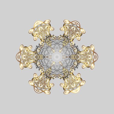 Kutlama sembolü. Altın renkleri izole kış. Simge siluet. Yeni yıl işareti. Vektör çizim. Noel için Tasarla.