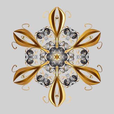 Stilize çiçek. Kumaş veya duvar kağıdı için tasarım. Dekoratif doku arka planını mandalalar. Halk tarzı. Dantel kar taneleri etnik. Dantelli moda Baskı Tekstil için. Vektör çizim.