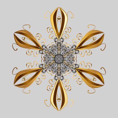 Renkler. Vektör çizim. Tatil tasarım Noel ve yeni yıl moda için yazdırır. Altın kar tanesi. Kar taneleri arka plan ile Noel kalıbı.