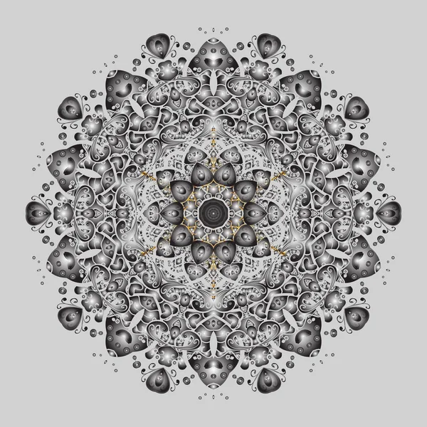 Flocon Neige Cristal Aux Couleurs Dorées Illustration Vectorielle — Image vectorielle